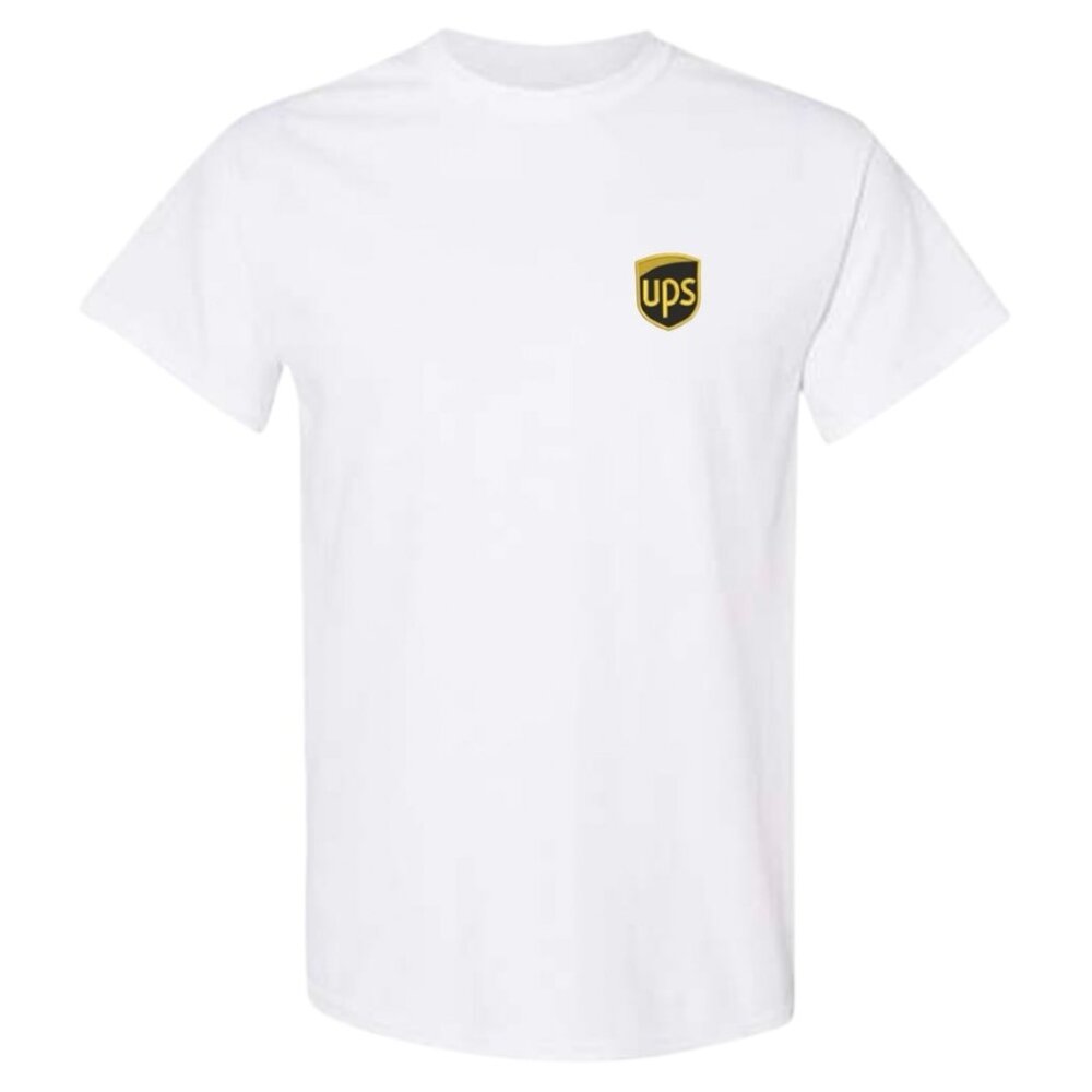 Men’s UPS Logo Embroidered Cotton T-Shirt - White